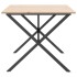 Mesa de comedor marco X madera maciza pino y acero