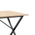 Mesa de comedor marco X madera maciza pino y acero