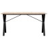 Mesa de comedor marco Y madera maciza pino y acero