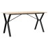 Mesa de comedor marco Y madera maciza pino y acero