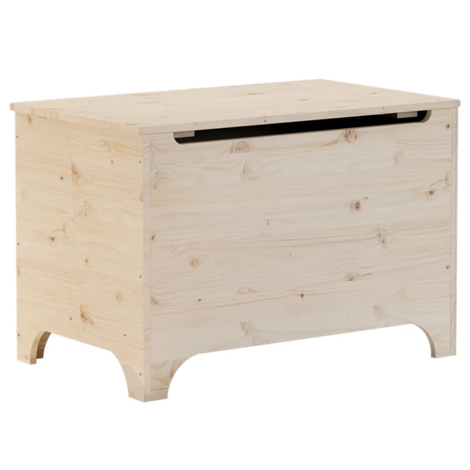 Caja de almacenaje con tapa RANA madera maciza pino 80x49x54
