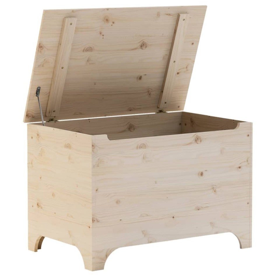 Caja de almacenaje con tapa RANA madera maciza pino 80x49x54