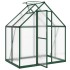 Invernadero con marco base aluminio verde 169x114x195