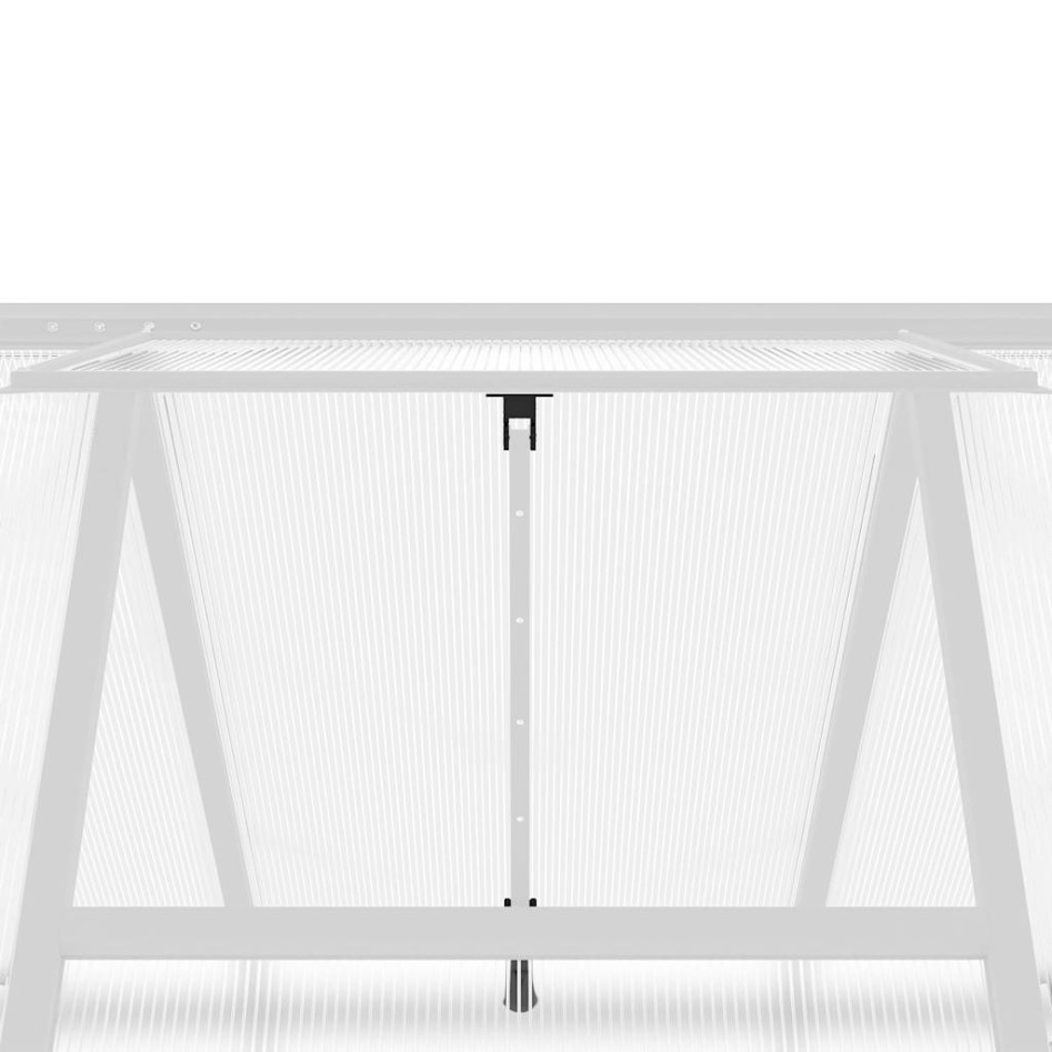 Invernadero con marco base aluminio plateado 169x169x195