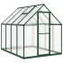 Invernadero con marco base aluminio verde 224x169x195