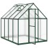 Invernadero con marco base aluminio verde 224x169x195