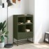 Aparador de acero verde oliva 68x39x111,5