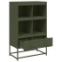 Aparador de acero verde oliva 68x39x111,5