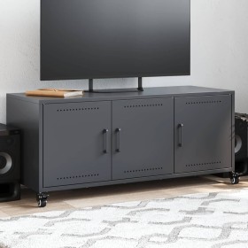 Mueble de TV acero gris antracita 100,5x39x43,5