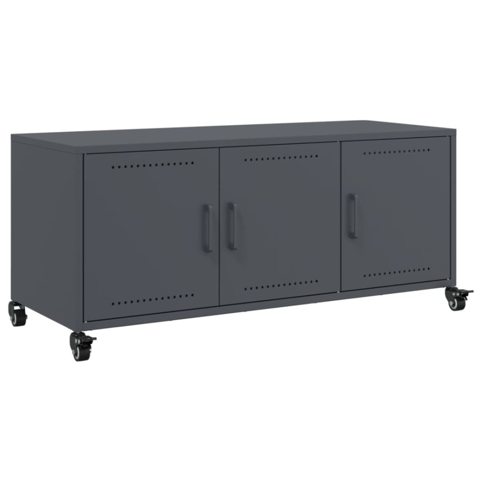 Mueble de TV acero gris antracita 100,5x39x43,5