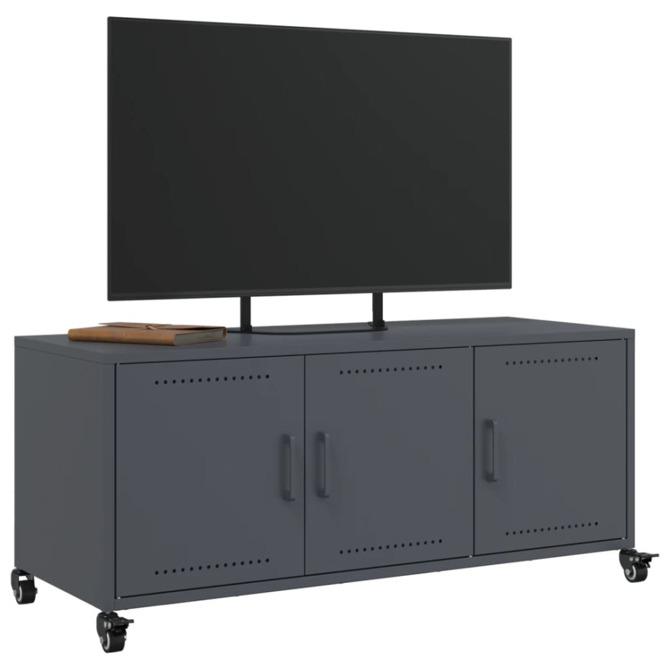 Mueble de TV acero gris antracita 100,5x39x43,5