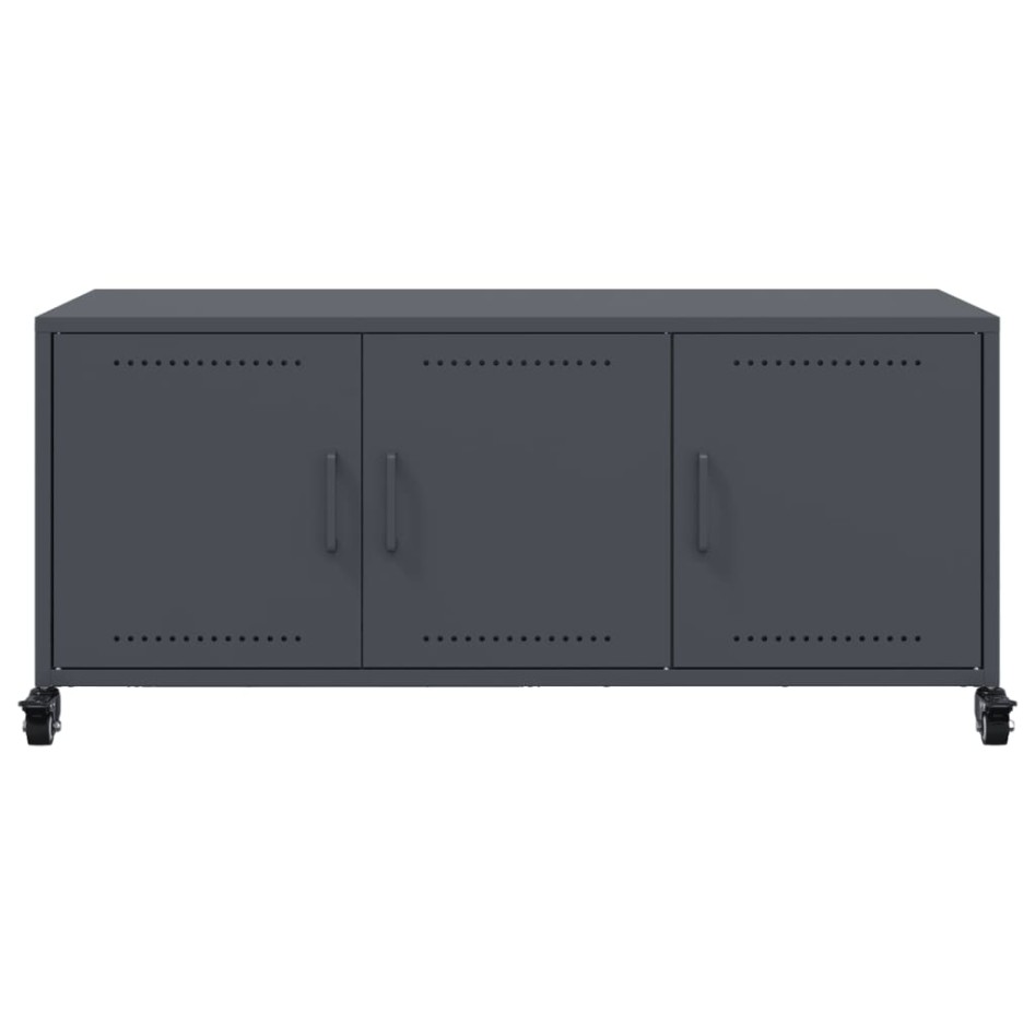 Mueble de TV acero gris antracita 100,5x39x43,5
