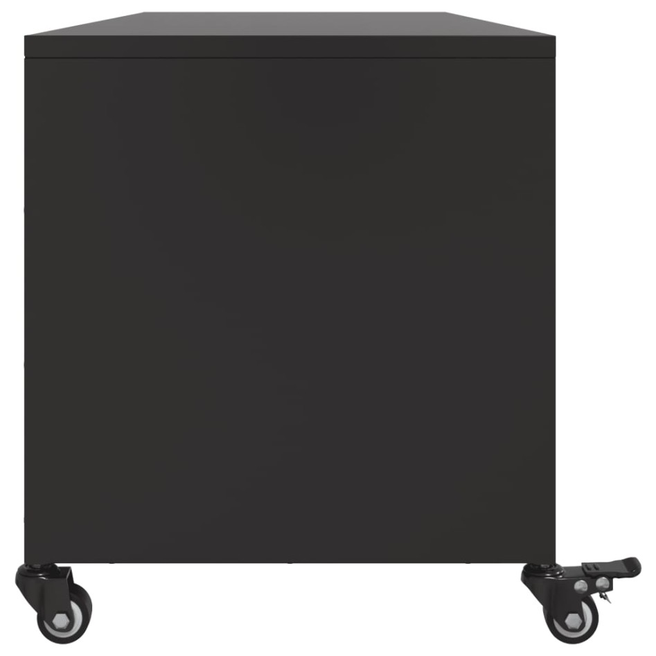 Mueble para TV acero negro 100,5x39x43,5