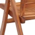 Sillas jardín reclinables 4uds madera maciza acacia