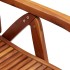 Sillas jardín reclinables 4uds madera maciza acacia