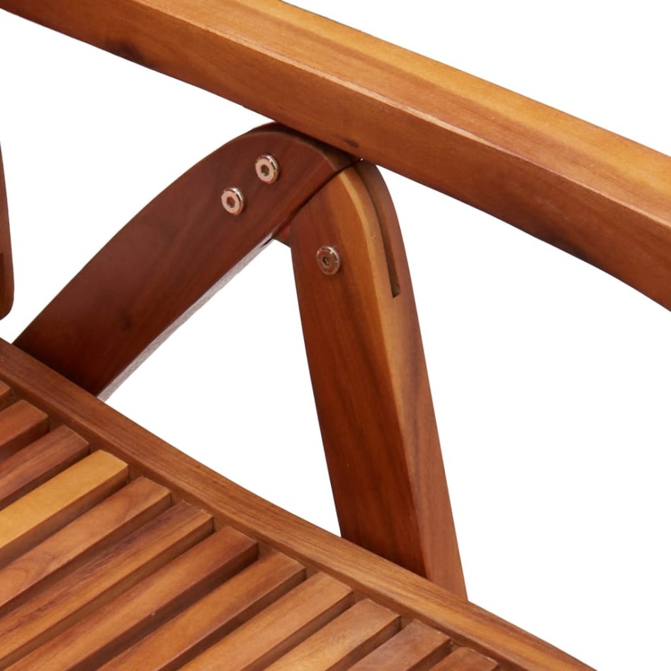 Sillas jardín reclinables 4uds madera maciza acacia