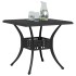 Mesa de jardín aluminio fundido negro 80x80x75