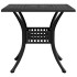 Mesa de jardín aluminio fundido negro 80x80x75