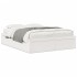 Estructura de cama sin colchón madera de pino blanca 140x190