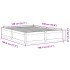 Estructura de cama sin colchón madera de pino blanca 140x190