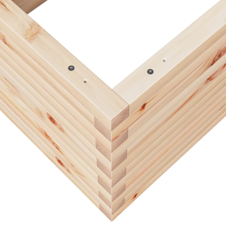 Jardinera de madera maciza de pino 110x60x46