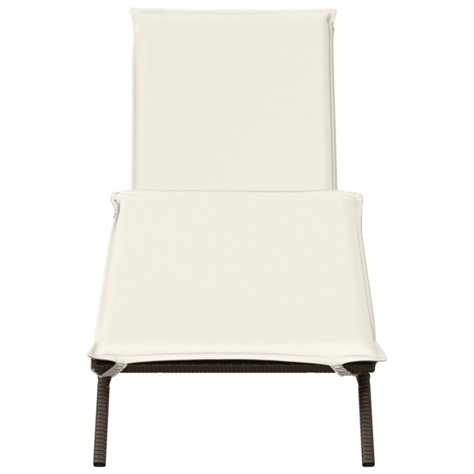 Tumbona con cojín ratán sintético