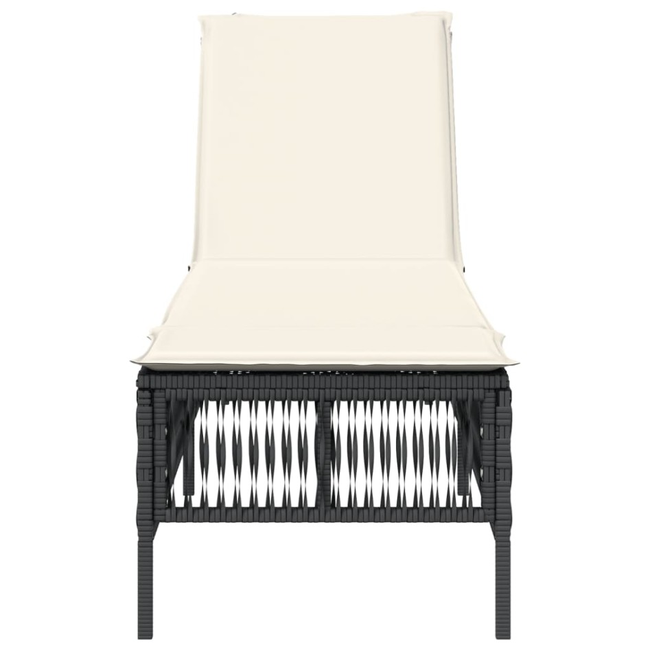 Tumbona con cojín ratán sintético