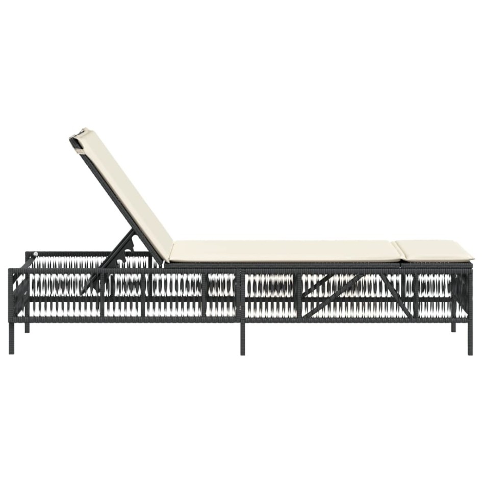 Tumbona con cojín ratán sintético