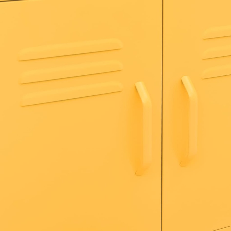 Armario de almacenamiento acero amarillo mostaza 60x35x56