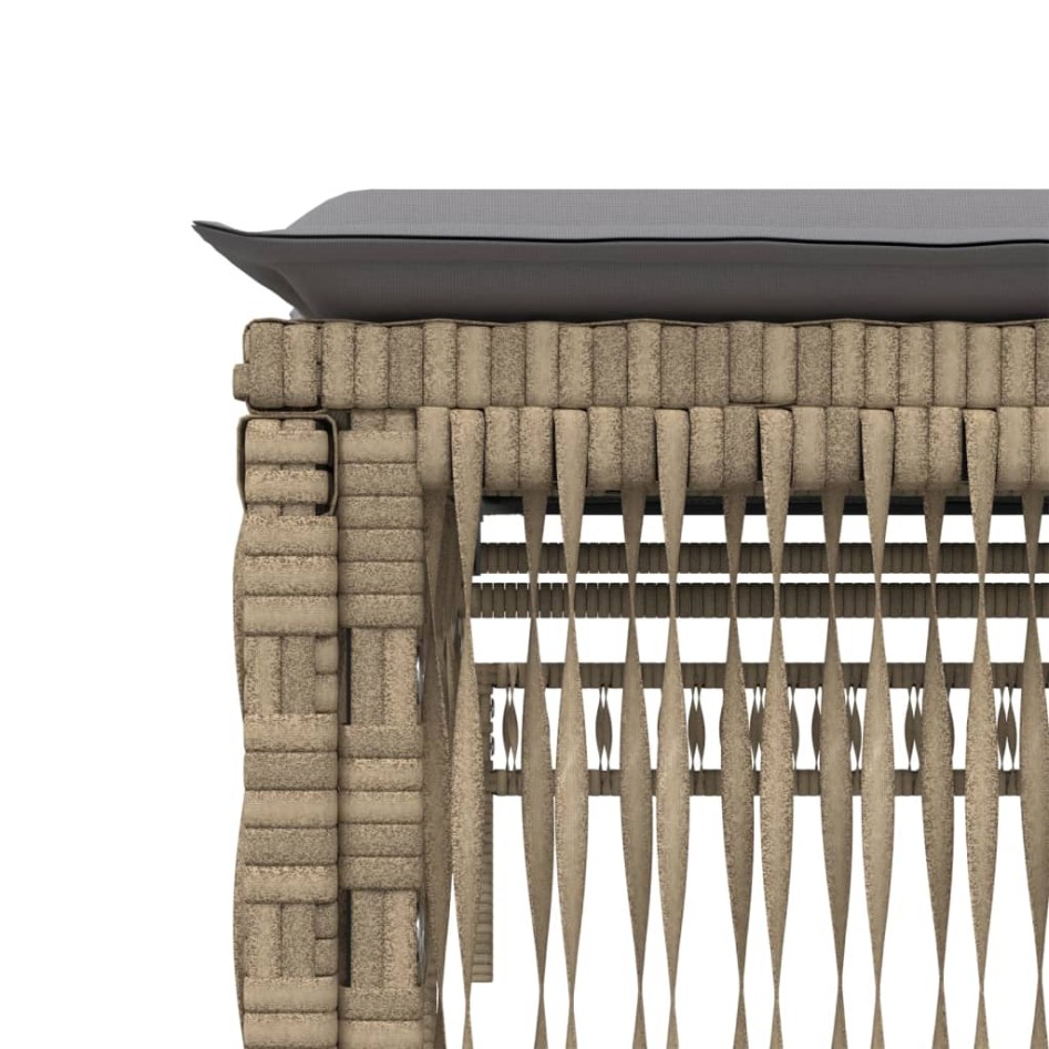 Tumbonas con mesita 2 unidades ratán sintético