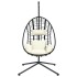 Silla colgante huevo con soporte ratán y acero