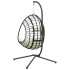Silla colgante huevo con soporte ratán y acero