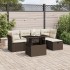 Set sofás de jardín 6 piezas y cojines ratán sintético