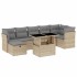 Set de sofás de jardín y cojines 8 piezas ratán sintético