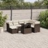 Set sofás de jardín 8 piezas y cojines ratán sintético