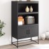 Aparador de acero negro 68,5x38,5x123,5