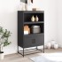 Aparador de acero negro 68,5x38,5x123,5