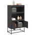 Aparador de acero negro 68,5x38,5x123,5