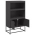 Aparador de acero negro 68,5x38,5x123,5