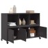 Aparador de acero negro 100,5x39x72