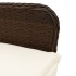 Sillón reclinable de jardín con cojines ratán sintético