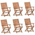 Sillas jardín reclinables 6 uds madera maciza acacia