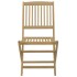 Juego de comedor de jardín 5 piezas madera maciza de