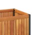 Jardinera de madera maciza de acacia y acero 85x45x44