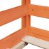 Cama litera con techo madera maciza pino marrón 90x200