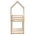 Cama litera con techo madera maciza de pino 80x200