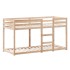 Cama litera con techo madera maciza de pino 80x200