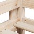 Cama litera con techo madera maciza de pino 80x200