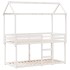 Cama litera con techo madera maciza de pino blanco 90x200