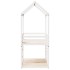 Cama litera con techo madera maciza de pino blanco 90x200